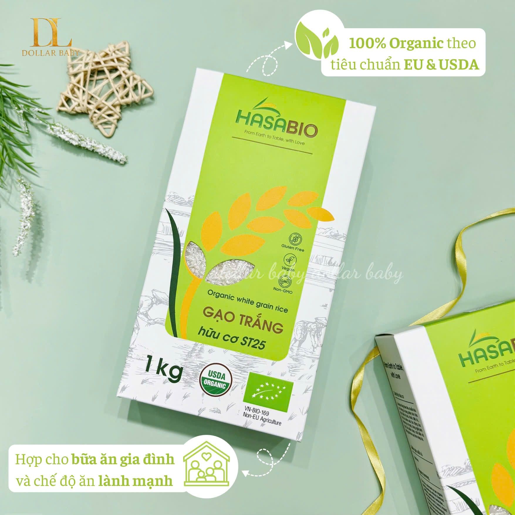  Gạo Trắng Hữu Cơ ST25 Hasa Bio 
