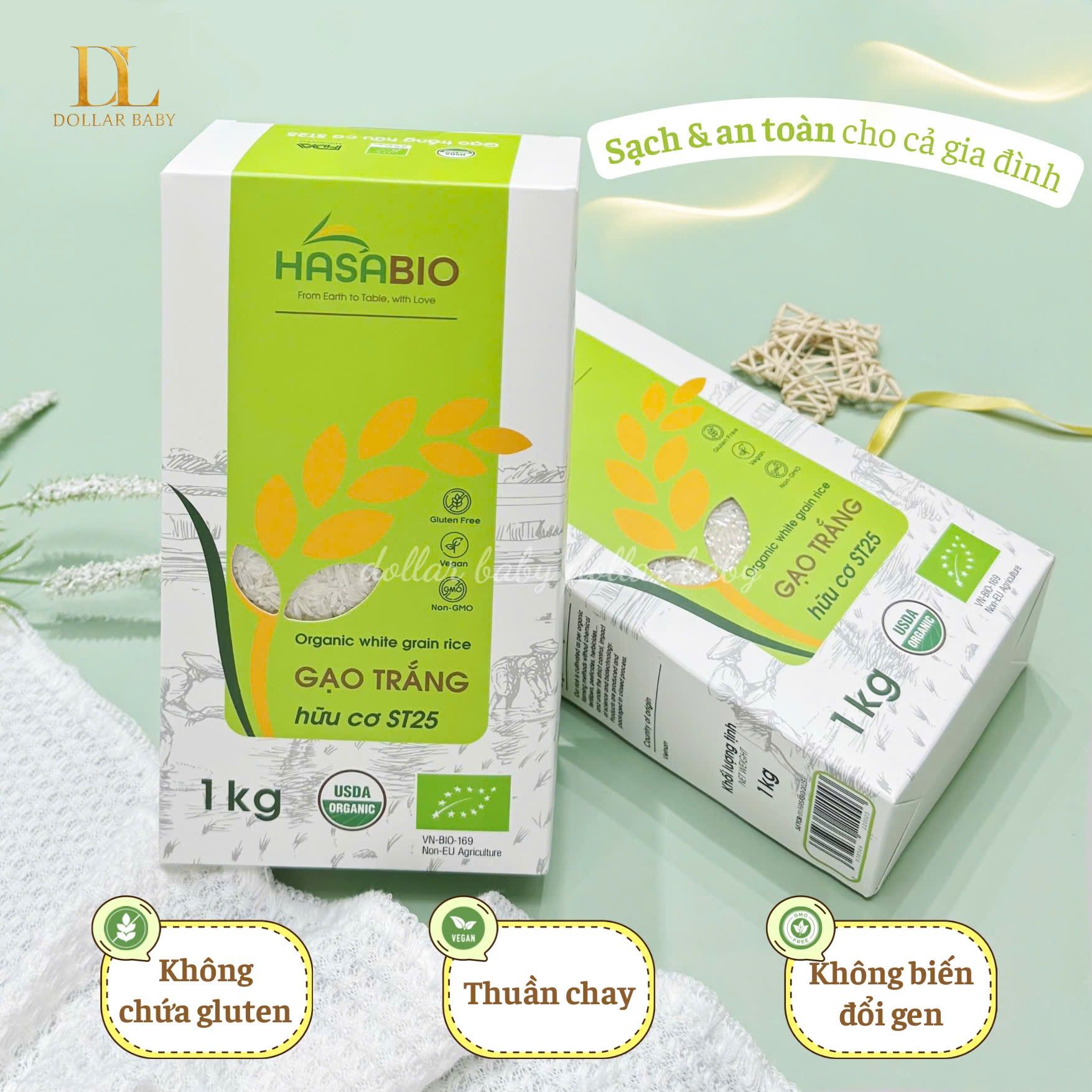  Gạo Trắng Hữu Cơ ST25 Hasa Bio 
