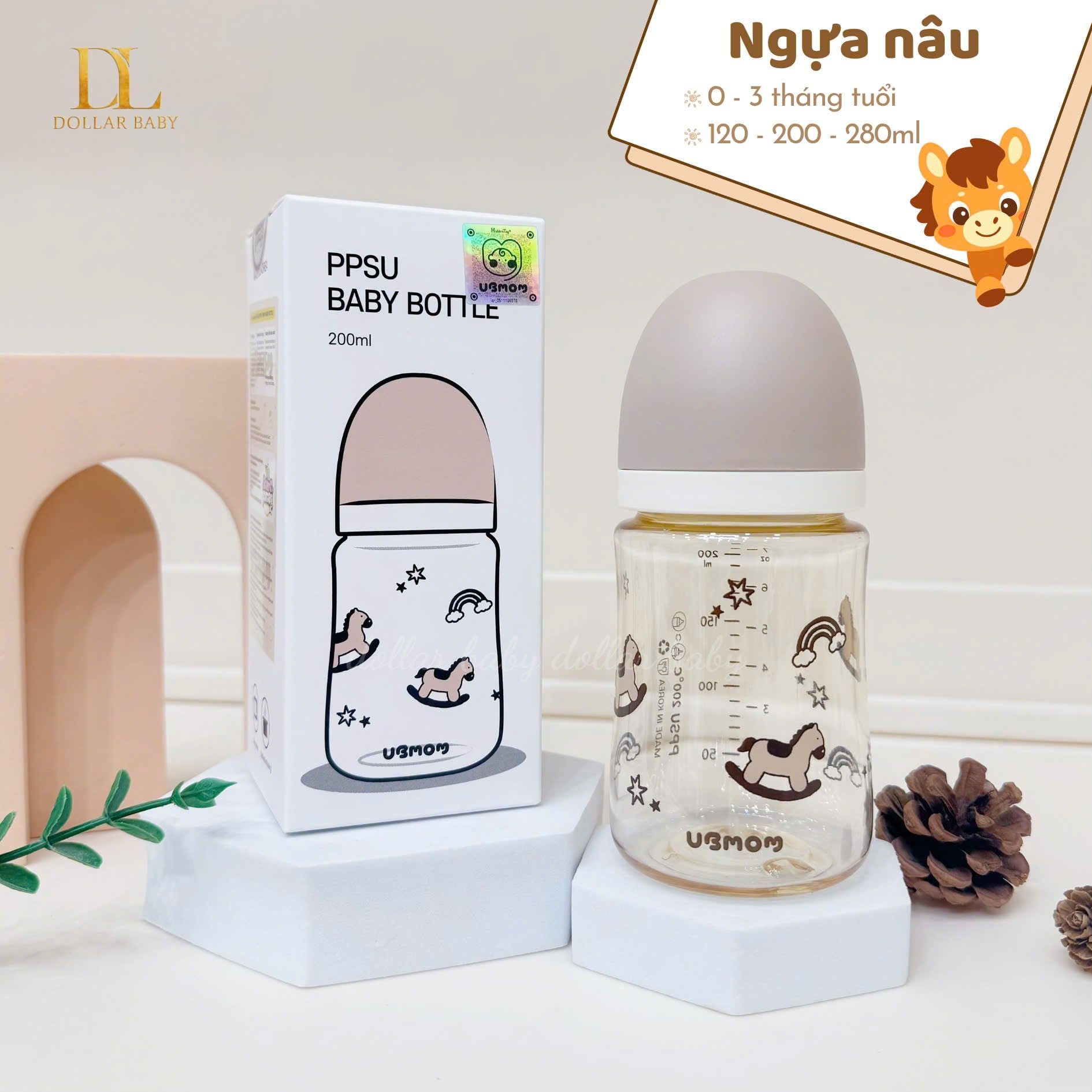  UBMOM - Bình sữa PPSU Hoạ Tiết Ngựa Con 2026 