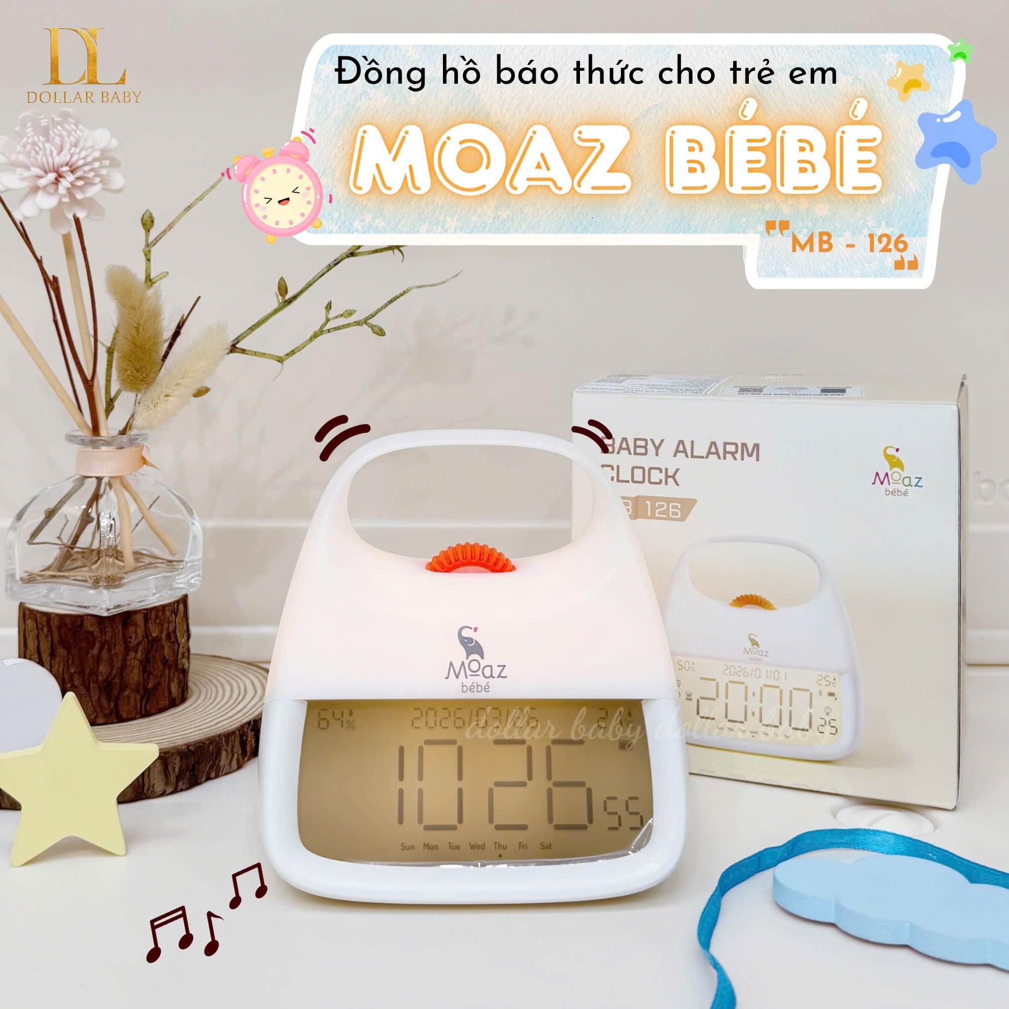  MOAZ BÉBÉ - Đồng hồ báo thức cho trẻ em MB126 