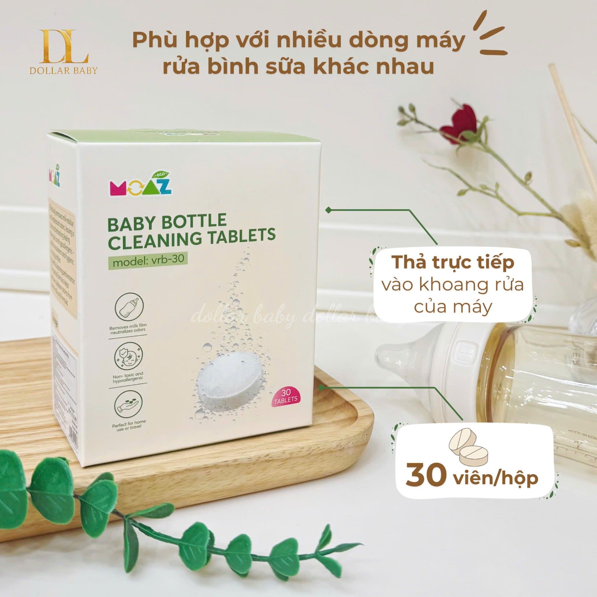  MOAZ ECO - Viên Rửa Bình Sữa 