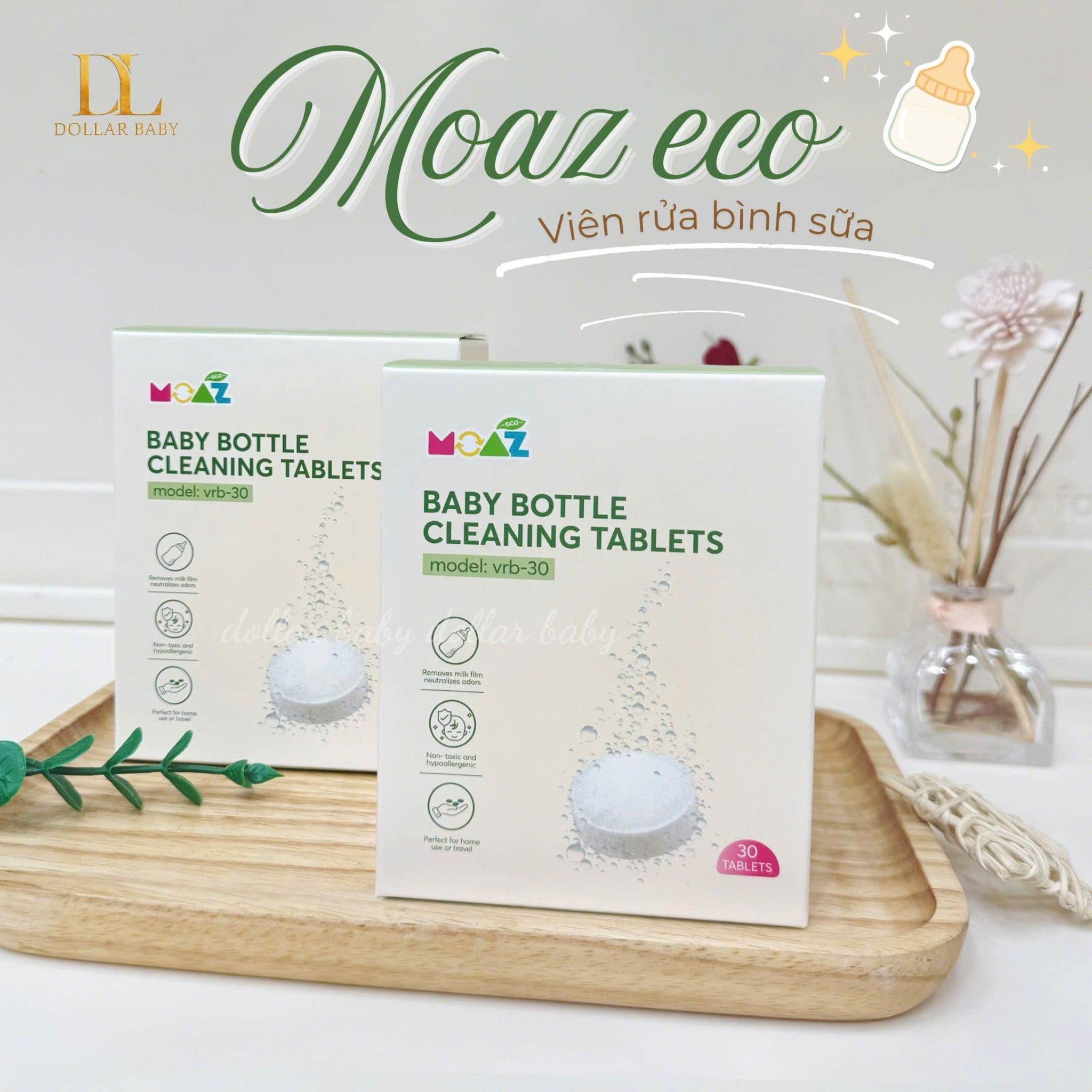  MOAZ ECO - Viên Rửa Bình Sữa 