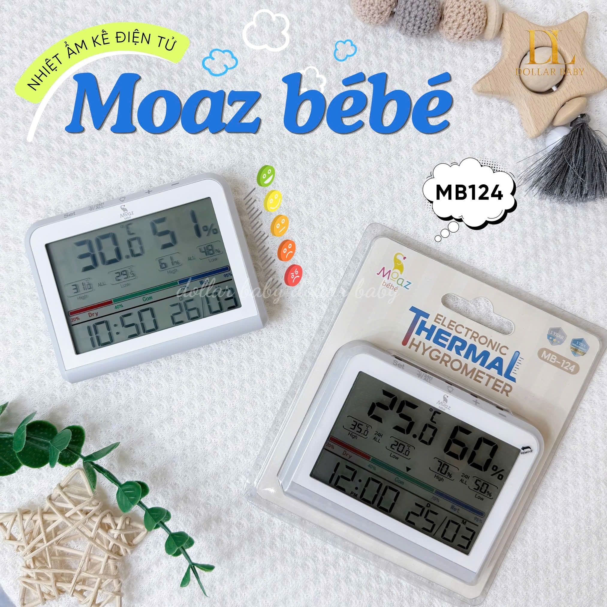  MOAZ BÉBÉ - Nhiệt ẩm kế điện tử MB124 