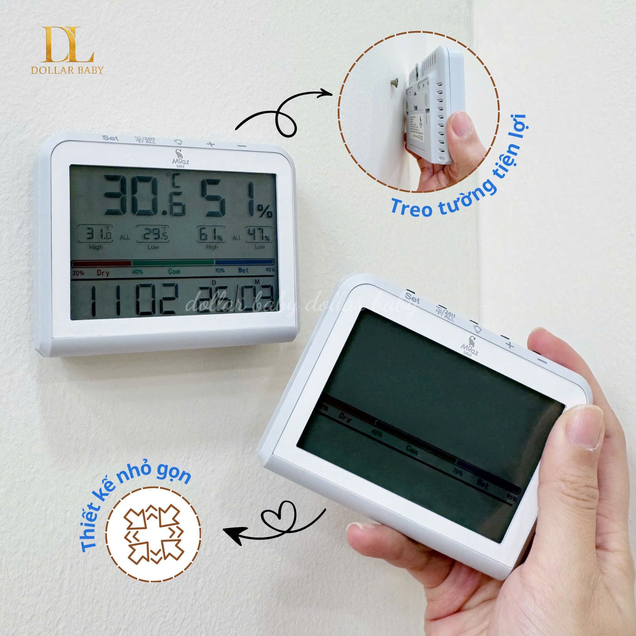  MOAZ BÉBÉ - Nhiệt ẩm kế điện tử MB124 