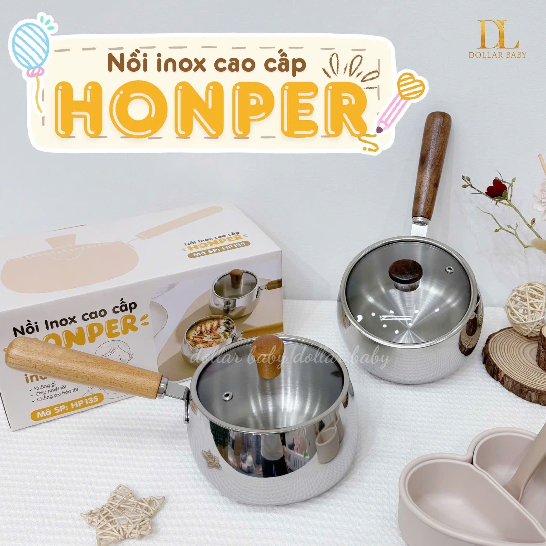  HONPER - Nồi inox HP135 (14cm) 