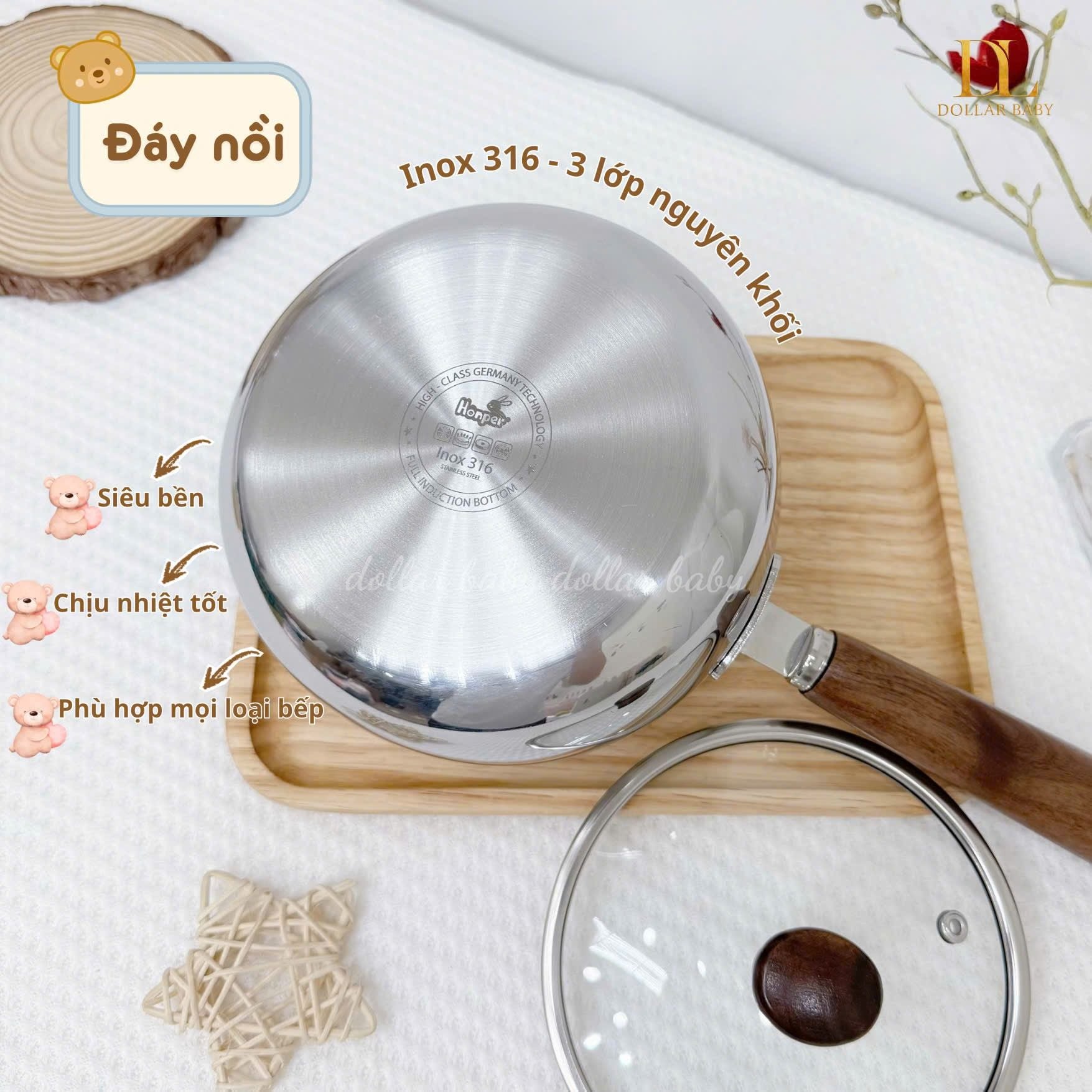  HONPER - Nồi inox HP135 (14cm) 