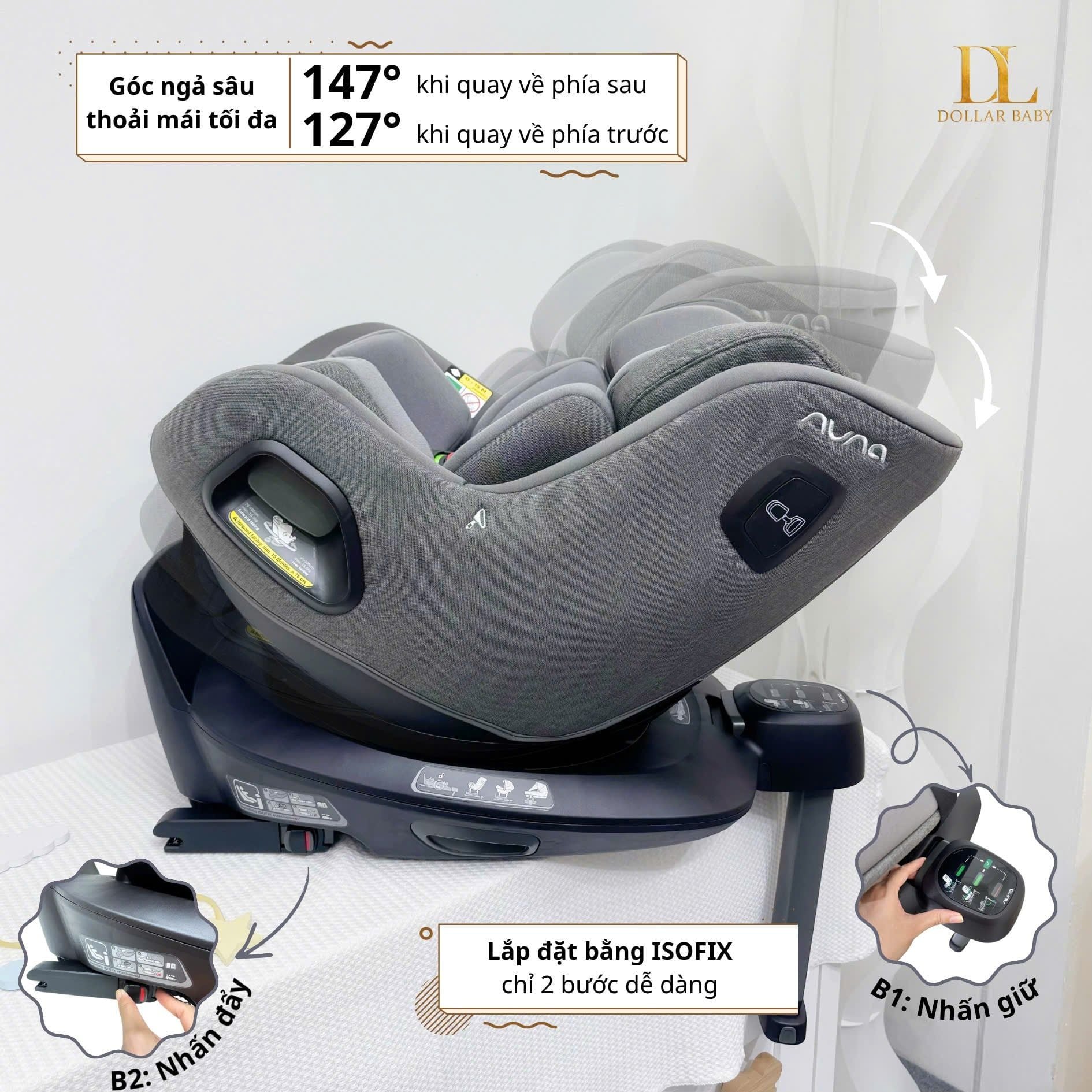  GHẾ NGỒI Ô TÔ NUNA TODL LITE ( KÈM BASE NEXT ) 