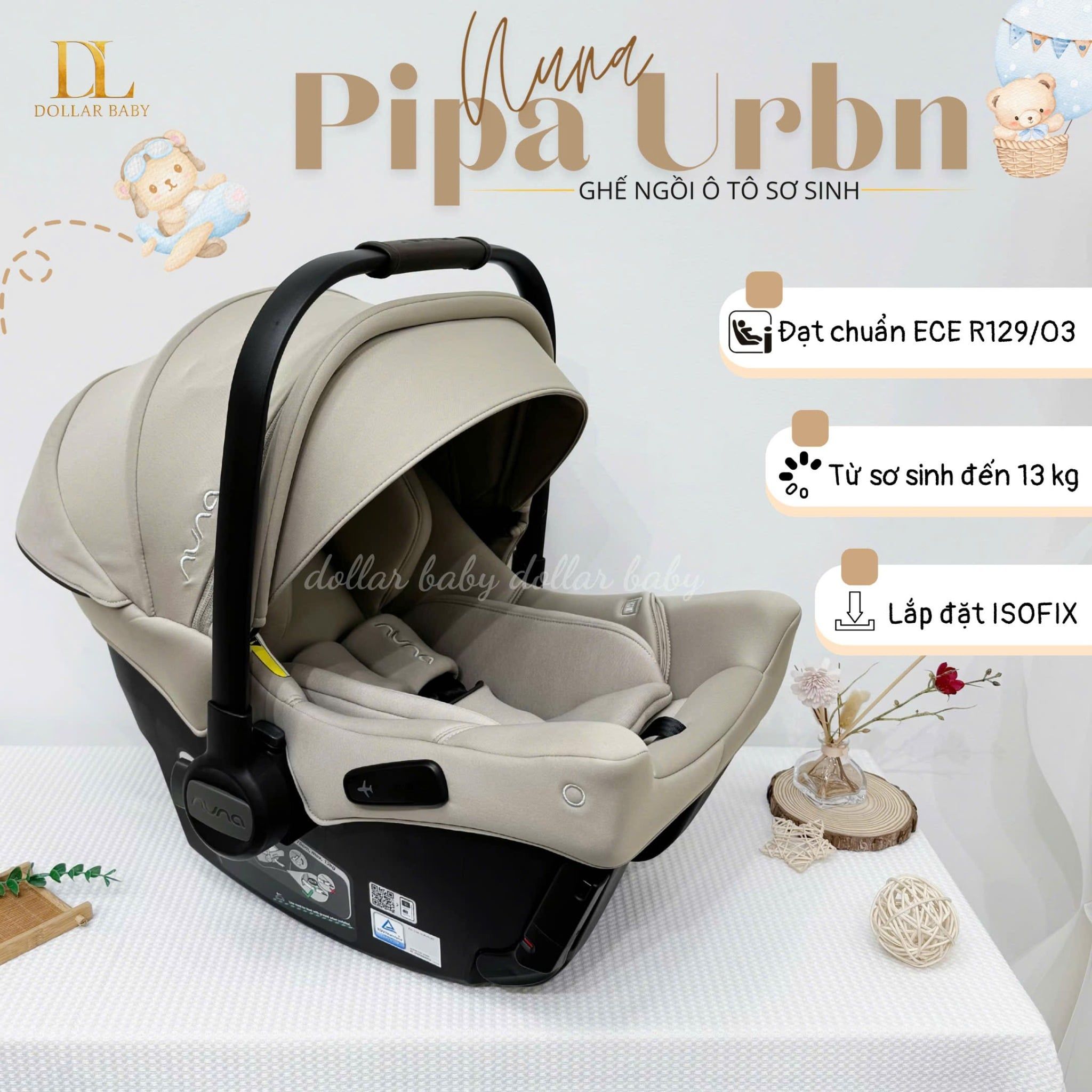  NUNA - Ghế Ngồi Ô Tô Sơ Sinh Pipa Urbn 