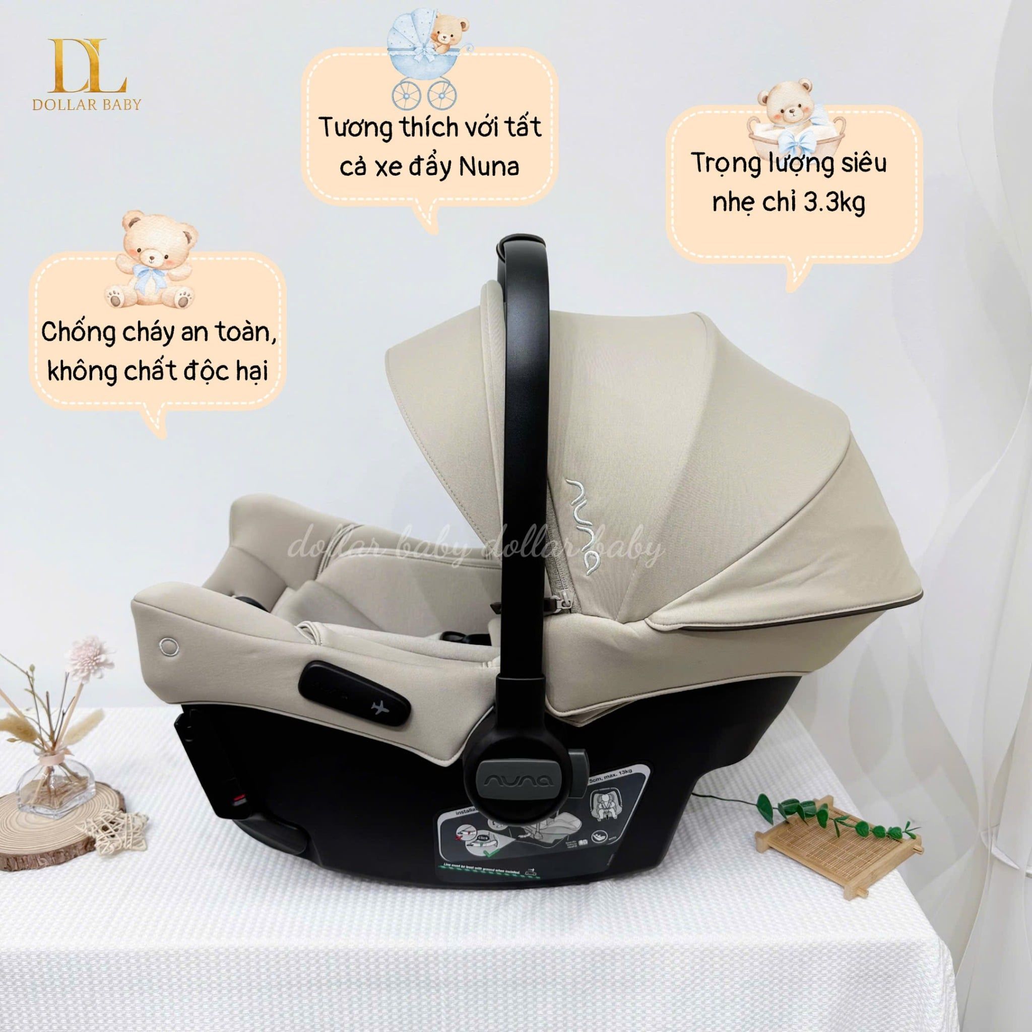  NUNA - Ghế Ngồi Ô Tô Sơ Sinh Pipa Urbn 