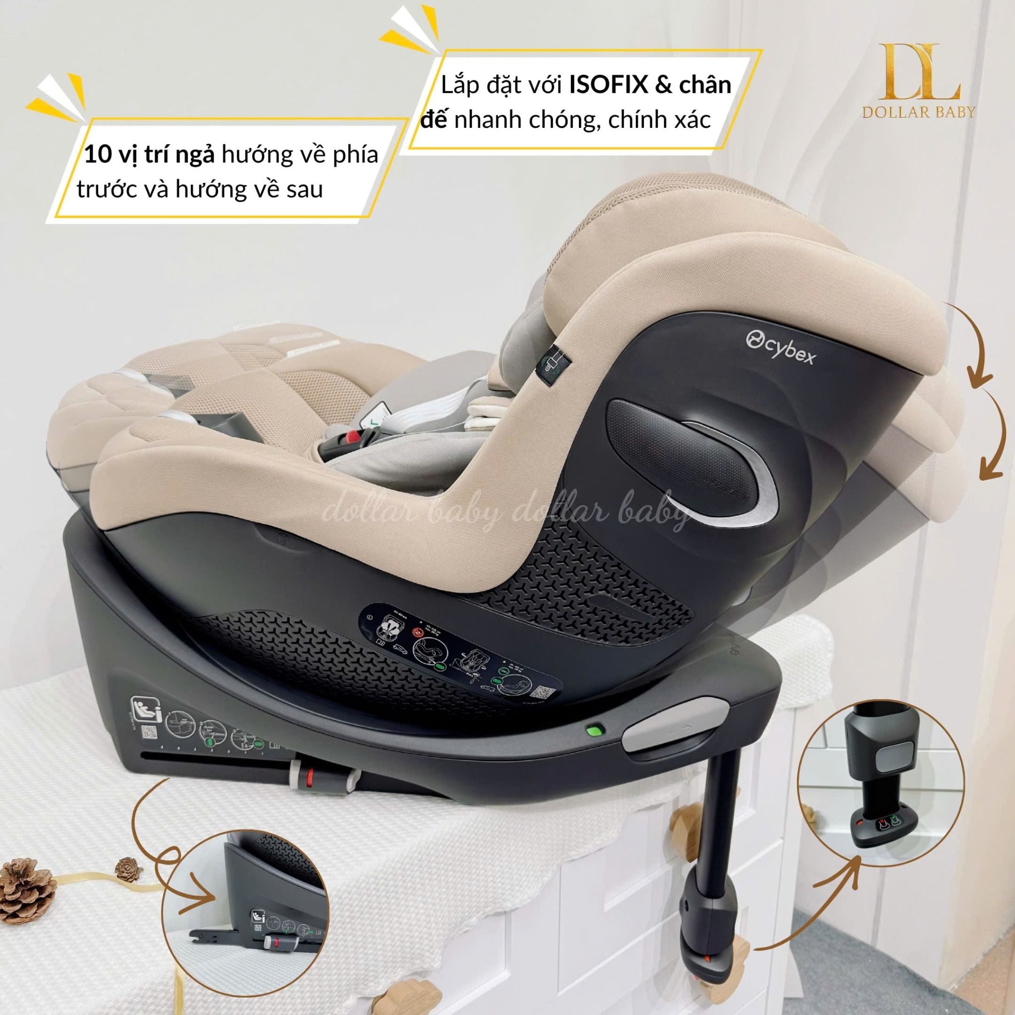  CYBEX Gold - Ghế Ngồi Ô Tô Xoay 360° Sirona Gi I-Size Plus 