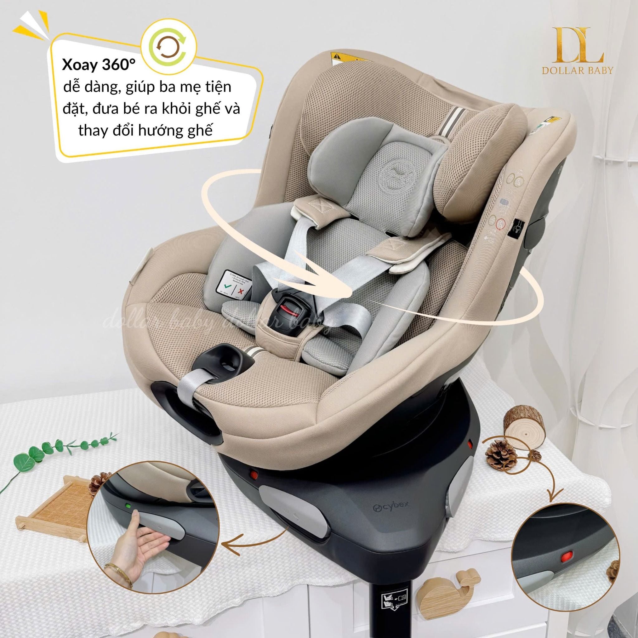  CYBEX Gold - Ghế Ngồi Ô Tô Xoay 360° Sirona Gi I-Size Plus 