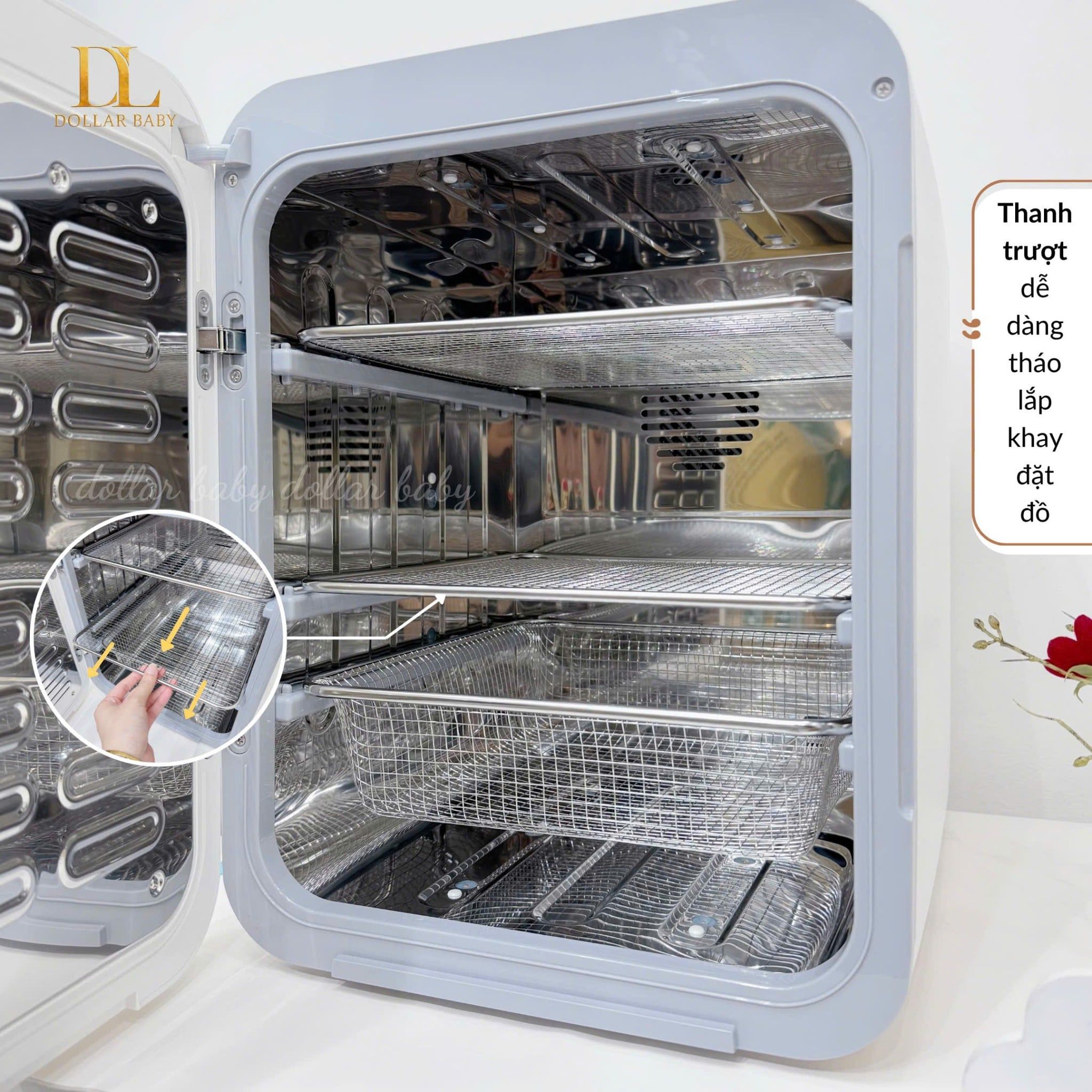  MOAZ BÉBÉ - Máy tiệt trùng sấy khô UVC – ION MB123 