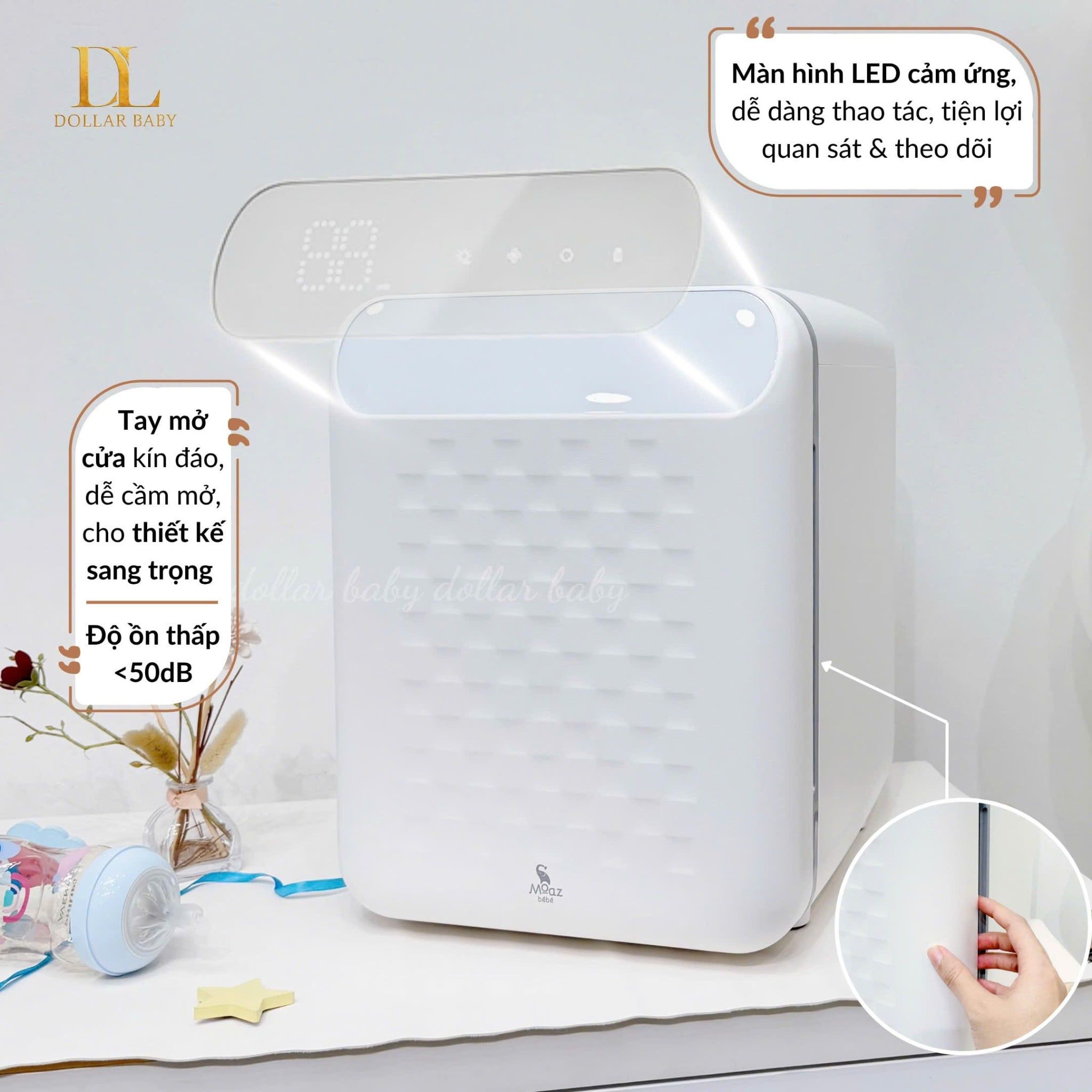  MOAZ BÉBÉ - Máy tiệt trùng sấy khô UVC – ION MB123 