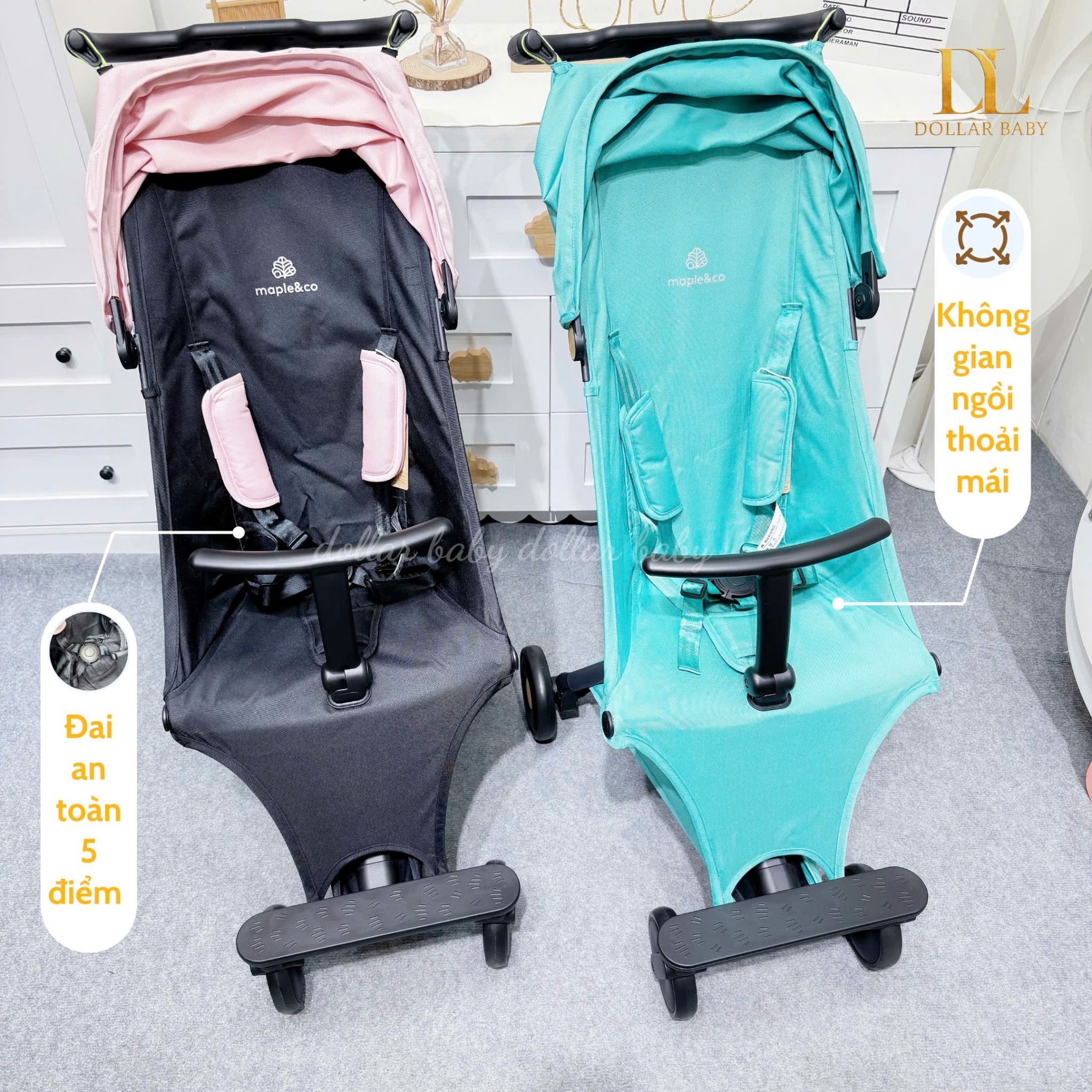  Xe đẩy gấp gọn Maple&Co Lovefun (6-36m) 