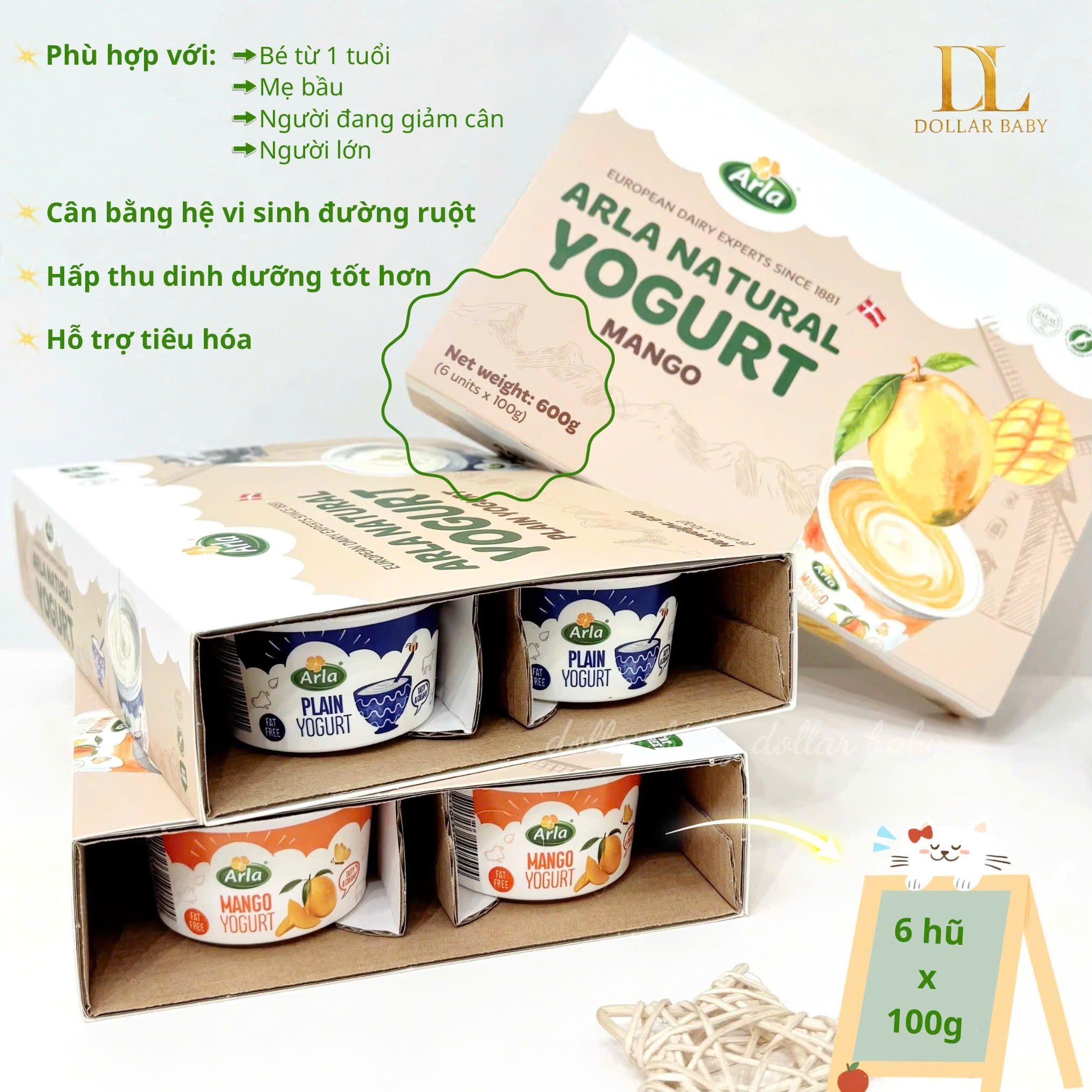  ARLA - Sữa Chua Nguội NATURAL YOGURT (12M) 
