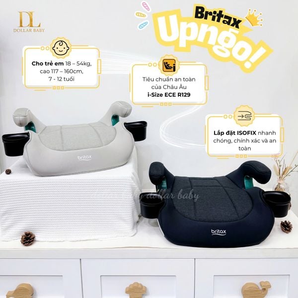  BRITAX RÖMER - UpNGo Ghế Nâng Ngồi Ô Tô Cho Bé Từ 18 - 54kg 