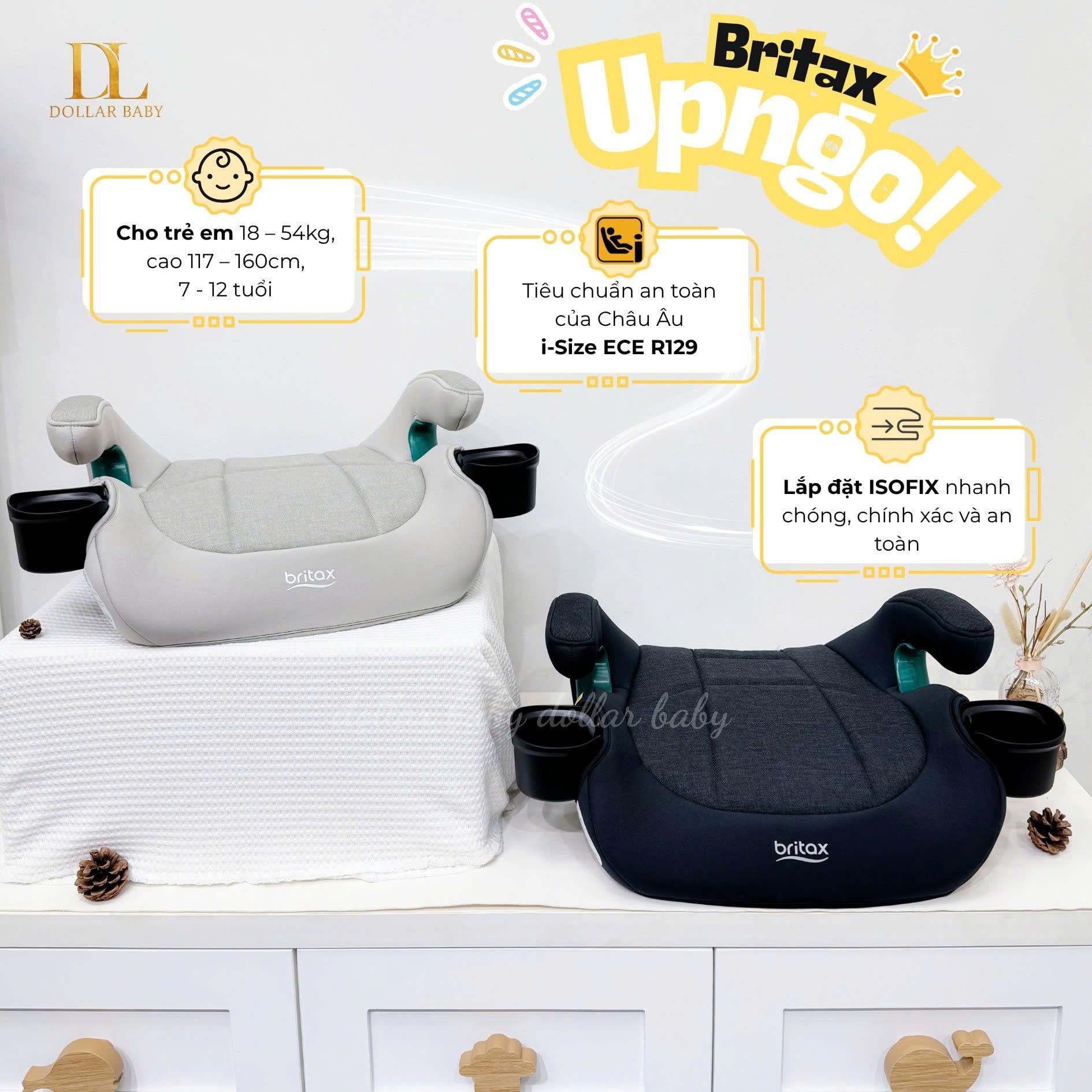  BRITAX RÖMER - UpNGo Ghế Nâng Ngồi Ô Tô Cho Bé Từ 18 - 54kg 