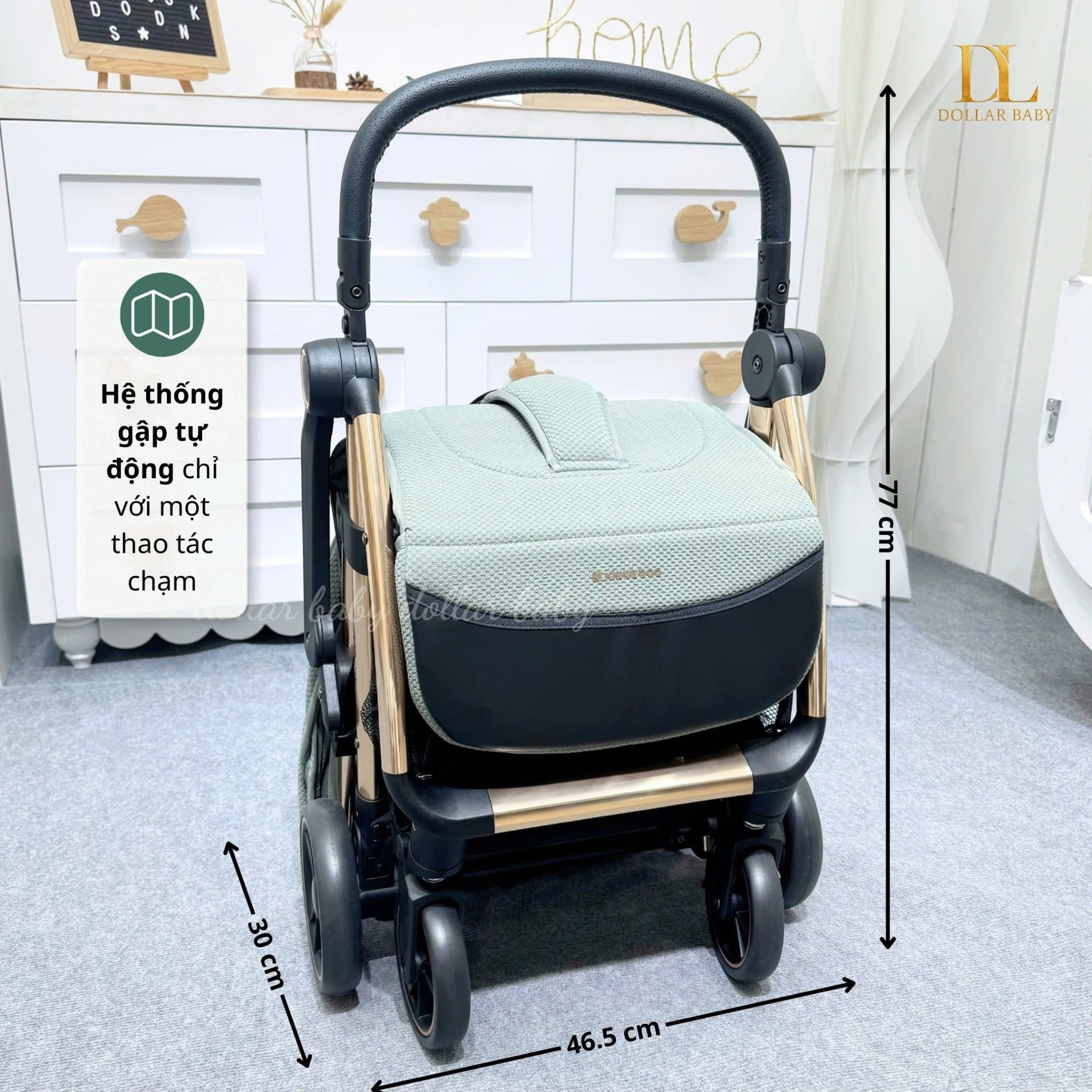  KIKKABOO - Xe đẩy gấp gọn Eden 2026 