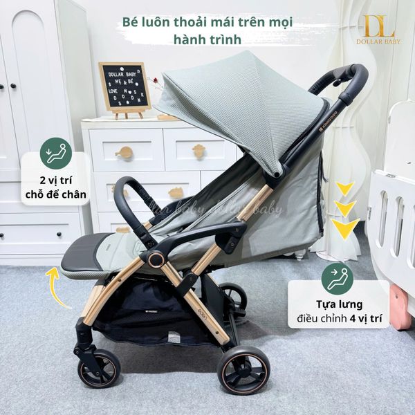  KIKKABOO - Xe đẩy gấp gọn Eden 2026 