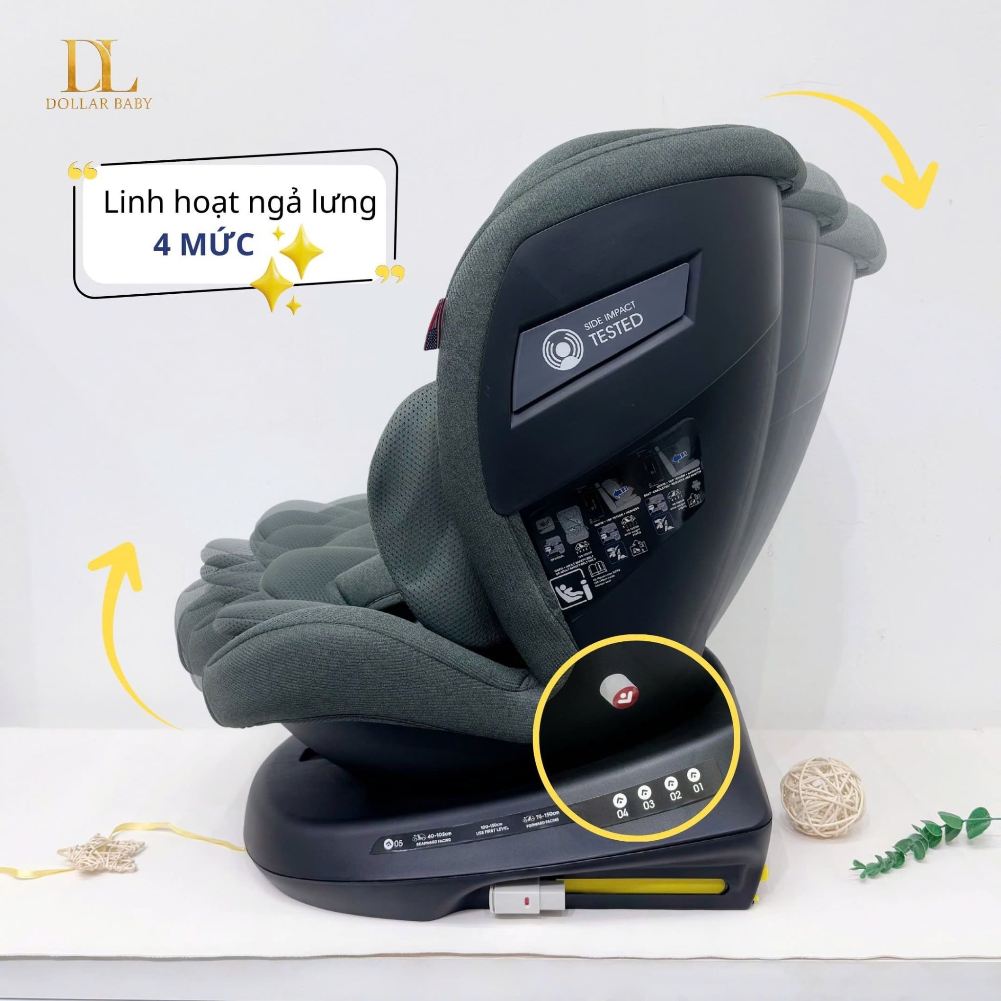  VOLDEN - Ghế ô tô Baby Airvoice (0-12 Tuổi) 