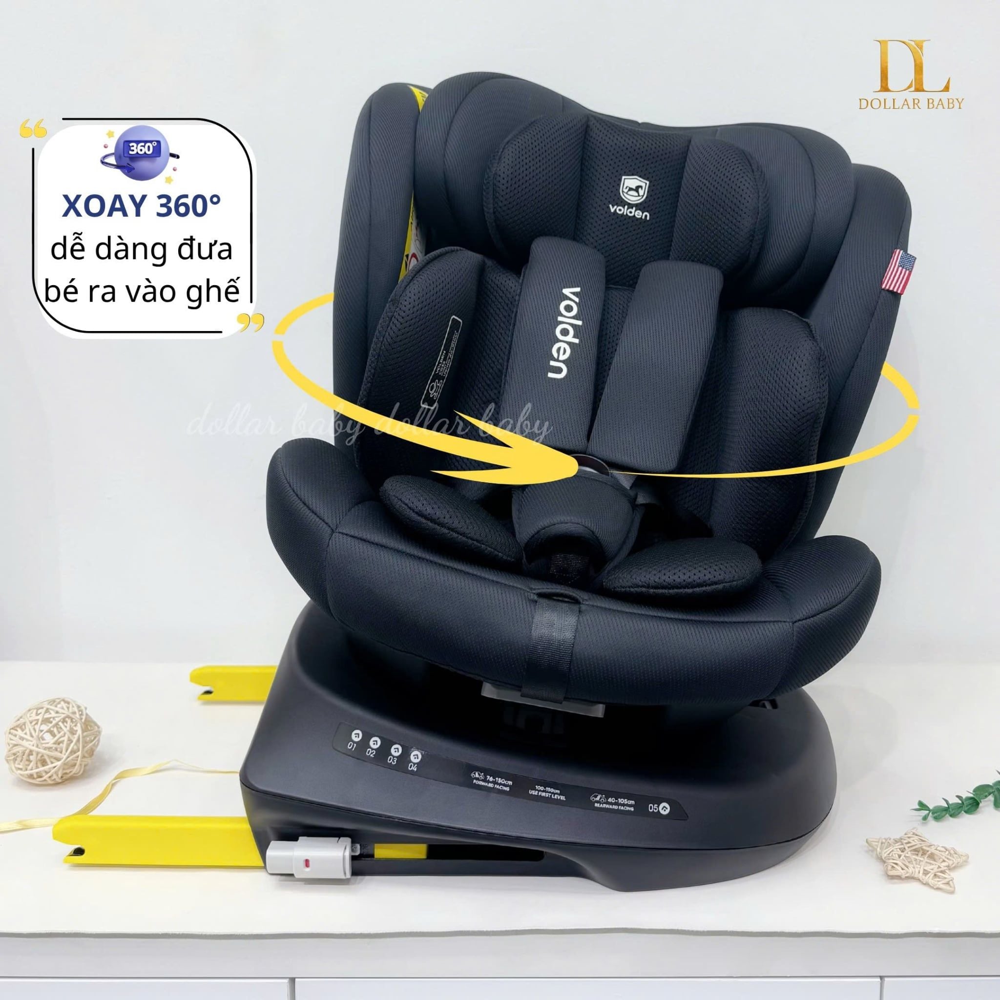  VOLDEN - Ghế ô tô Baby Airvoice (0-12 Tuổi) 