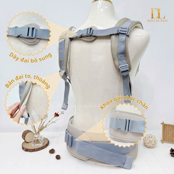  KIKKABOO - Địu cho bé Chloe 3in1 