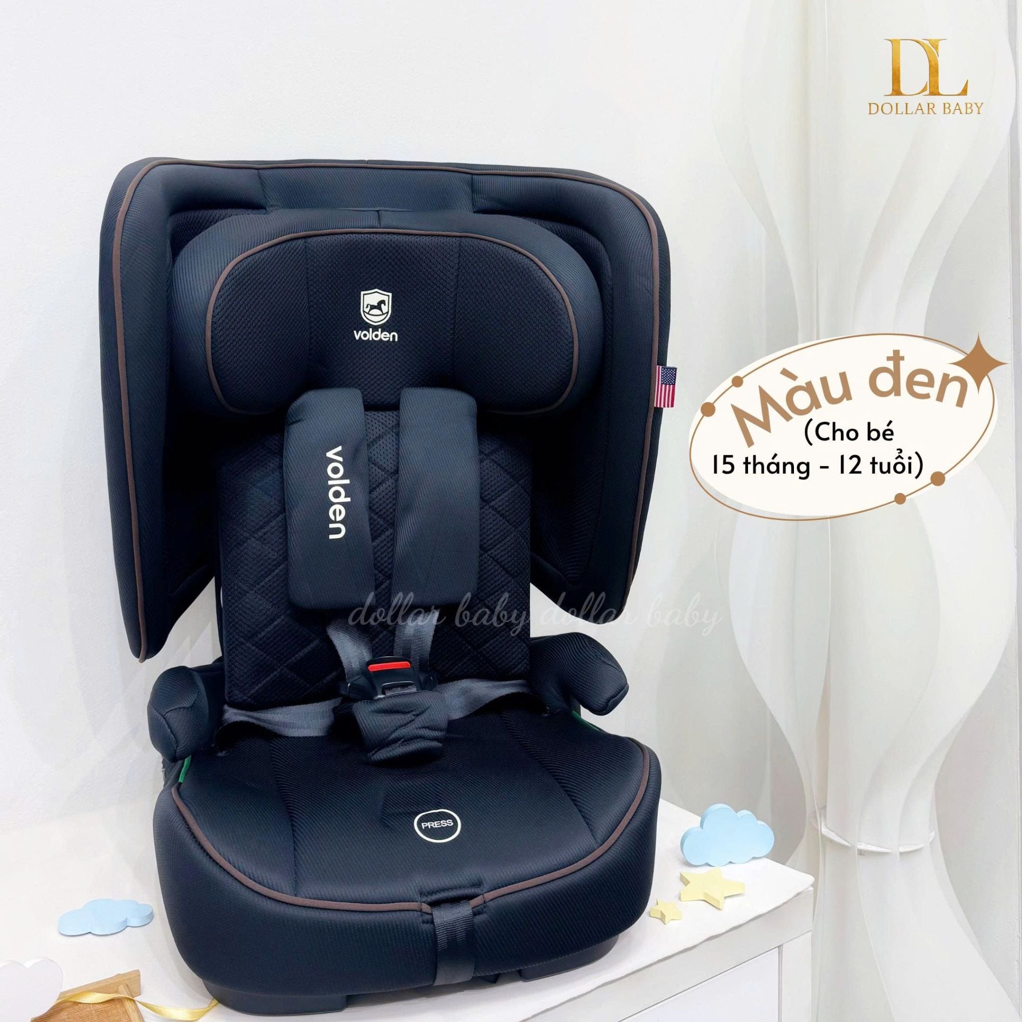 VOLDEN - Ghế ô tô Kid Airvoice (76-150cm) 