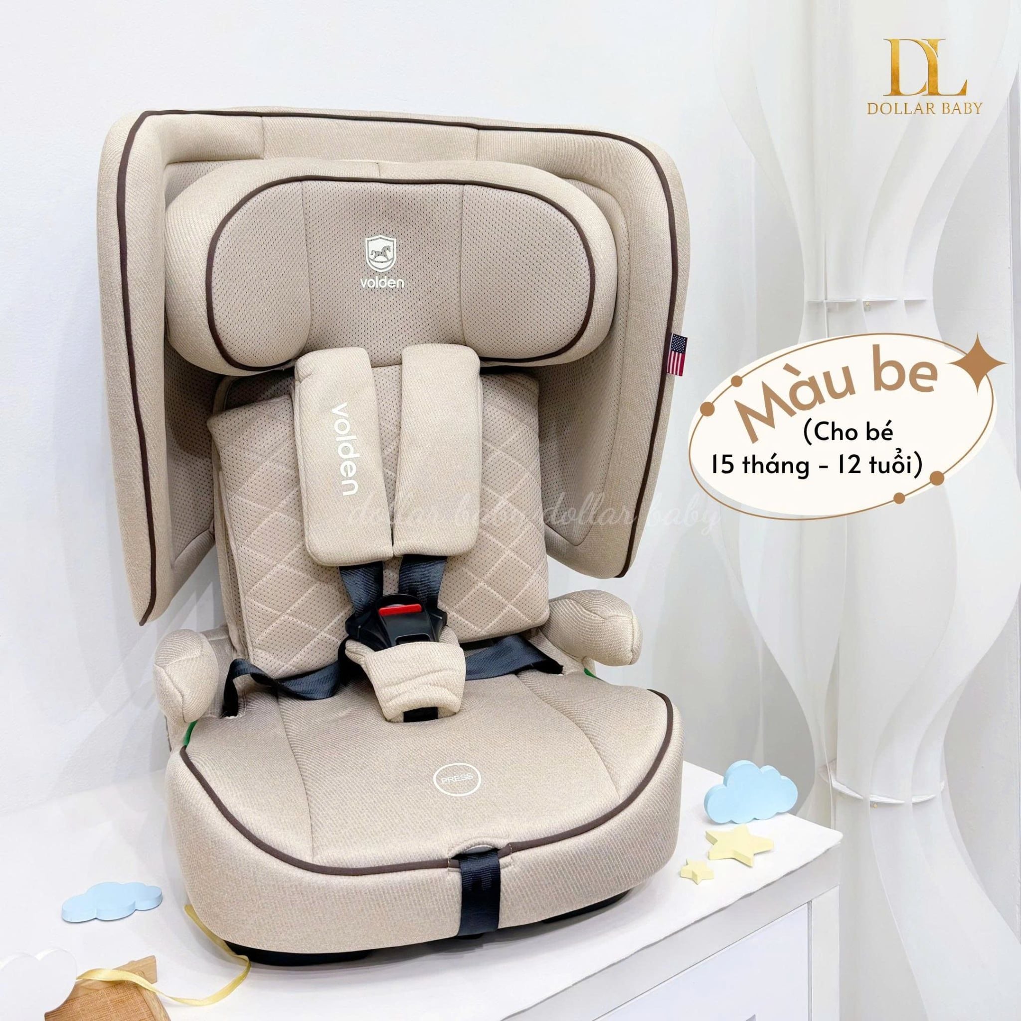  VOLDEN - Ghế ô tô Kid Airvoice (76-150cm) 