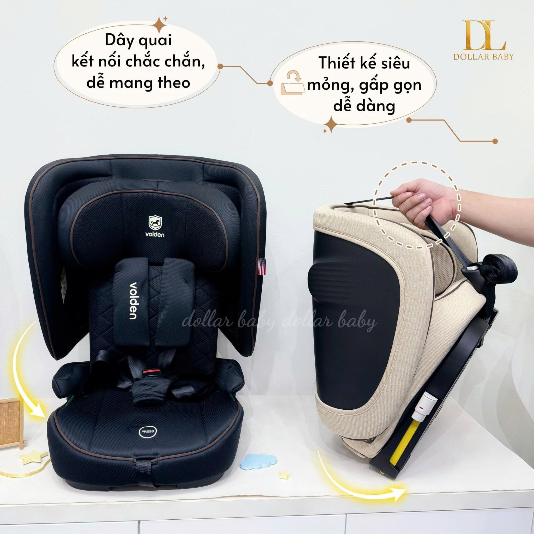  VOLDEN - Ghế ô tô Kid Airvoice (76-150cm) 