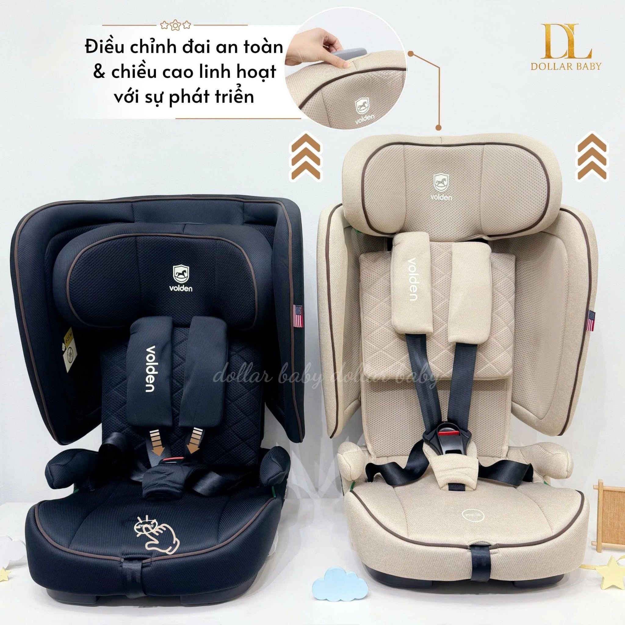  VOLDEN - Ghế ô tô Kid Airvoice (76-150cm) 