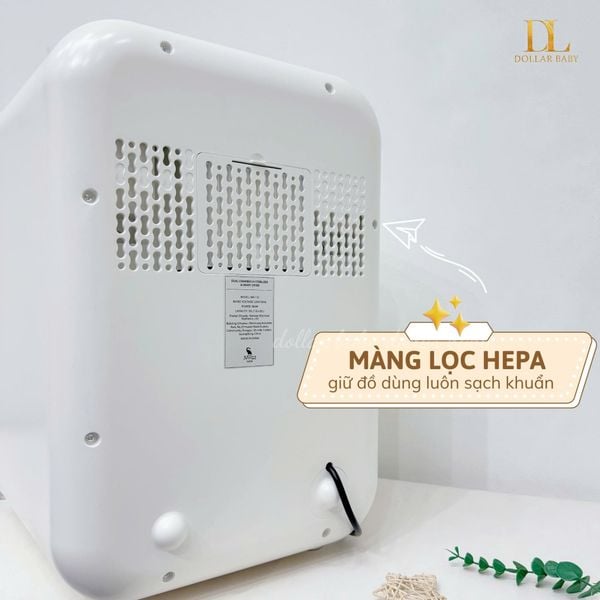  MOAZ BÉBÉ - Máy Tiệt Trùng UVC Và Sấy Khô Thông Minh Hai Ngăn Độc Lập MB132 