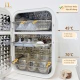  MOAZ BÉBÉ - Máy Tiệt Trùng UVC Và Sấy Khô Thông Minh Hai Ngăn Độc Lập MB132 