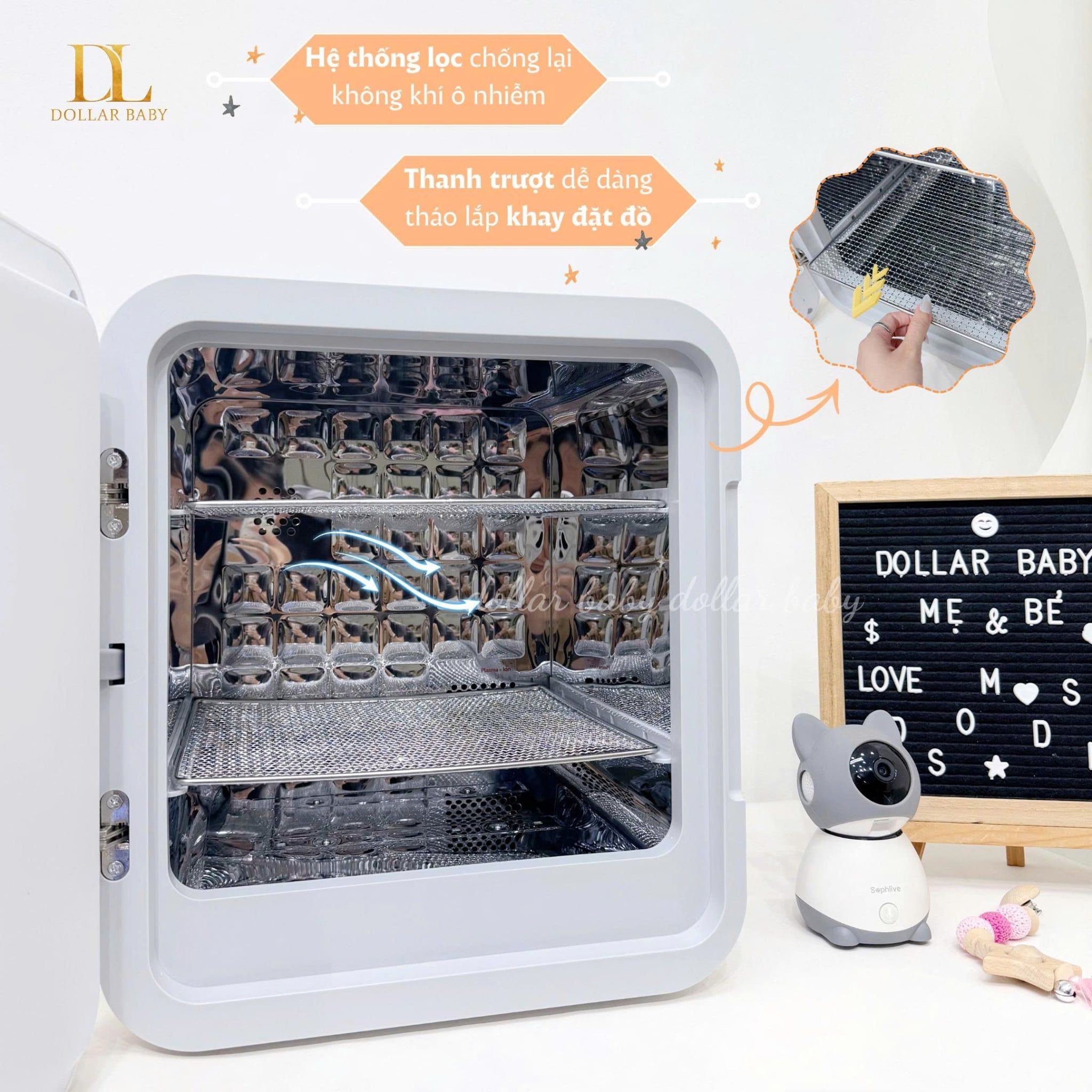  FATZ BABY - Máy Tiệt Trùng Sấy Khô Khử Mùi UVC-LED Công Nghệ Nano Plasma Ion PLASMAX 4 