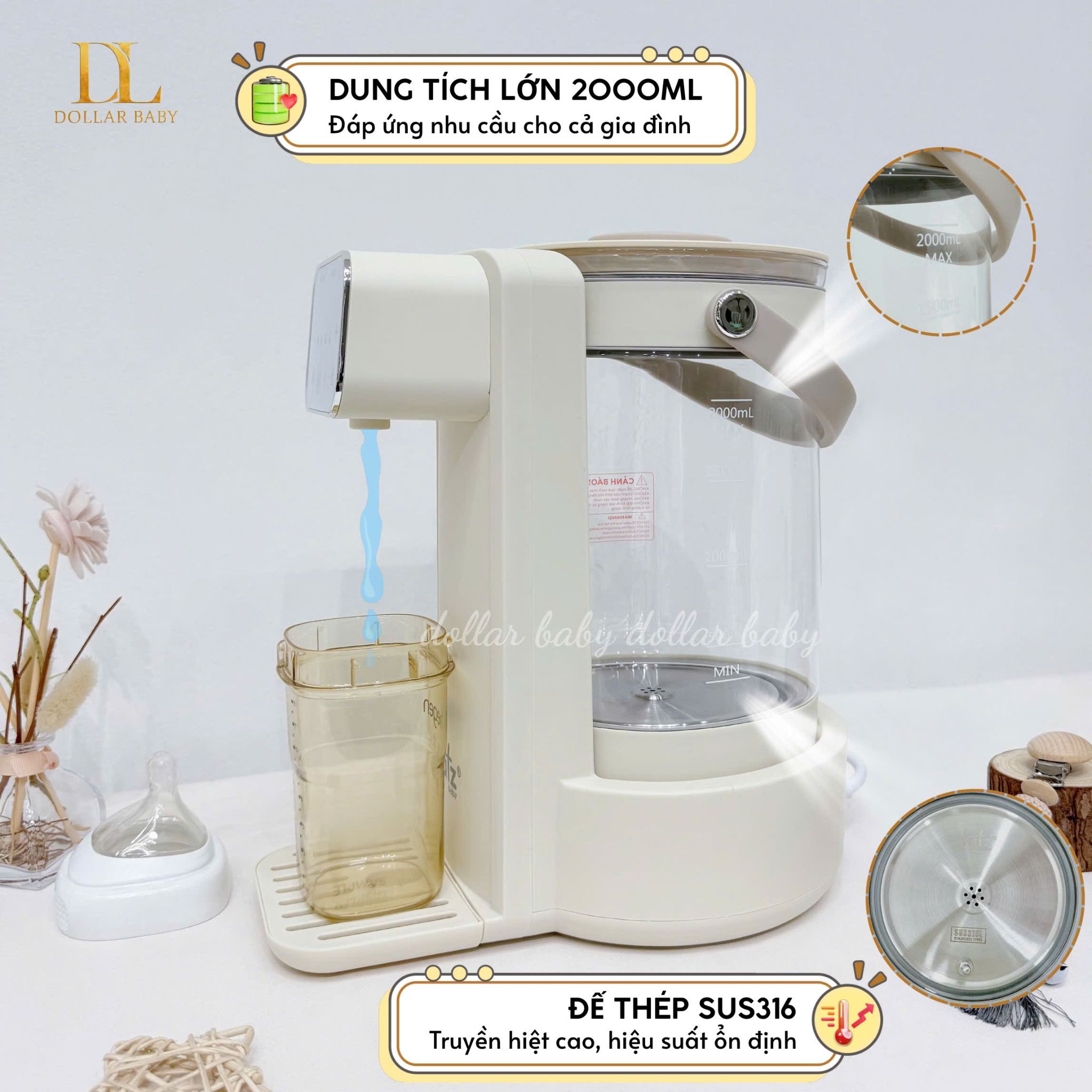  FATZ BABY - Máy Đun Và Hâm Nước Pha Sữa Thông Minh Tiện Lợi Smart 16 Plus 
