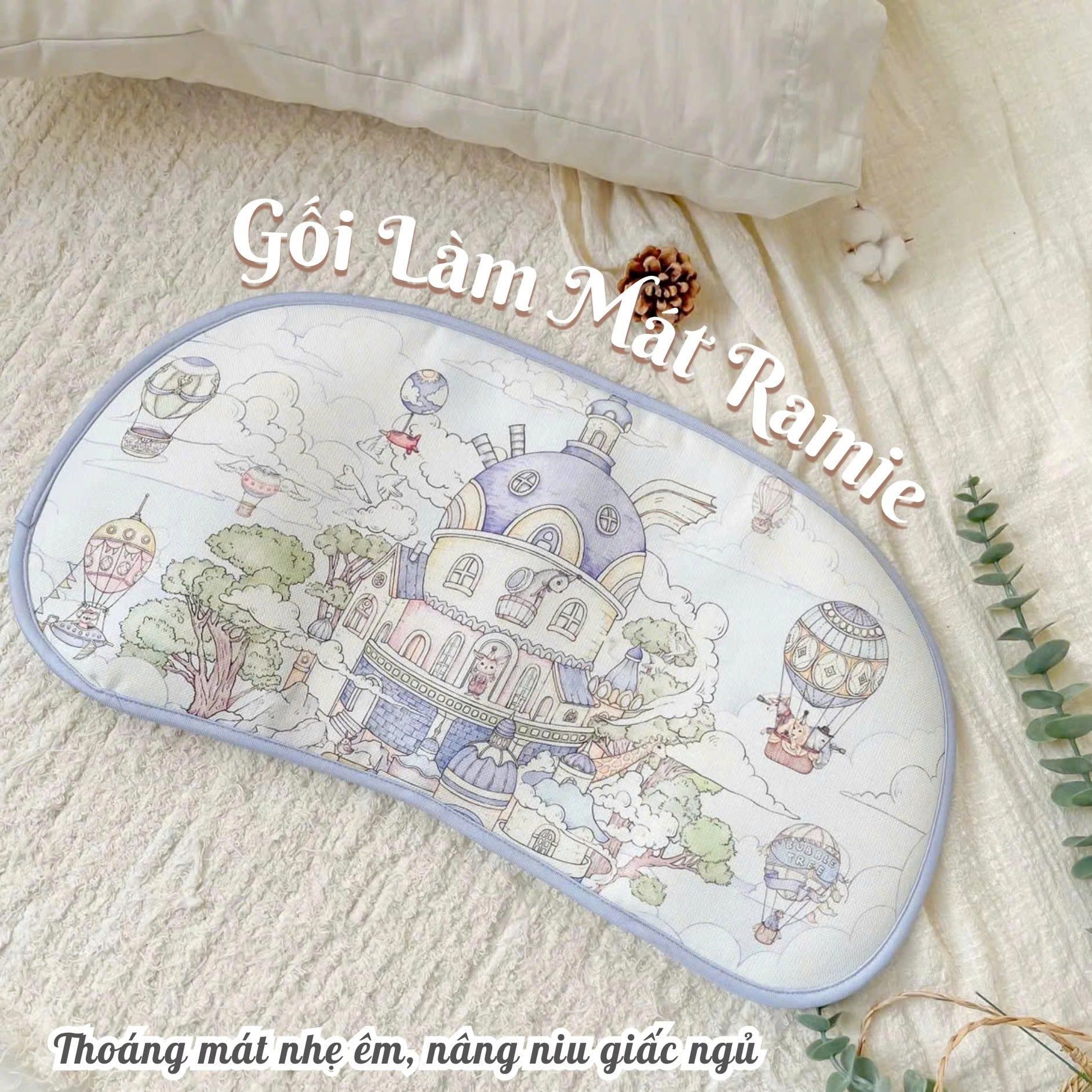  Gối Làm Mát Ramie Bubble Tree - 25x50cm 