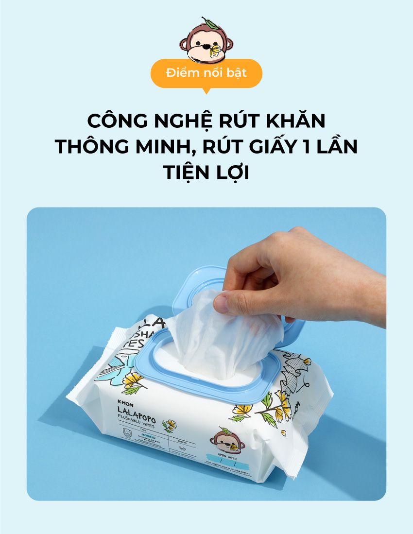  Khăn Ướt Tự Huỷ Lalapopo K-mom 