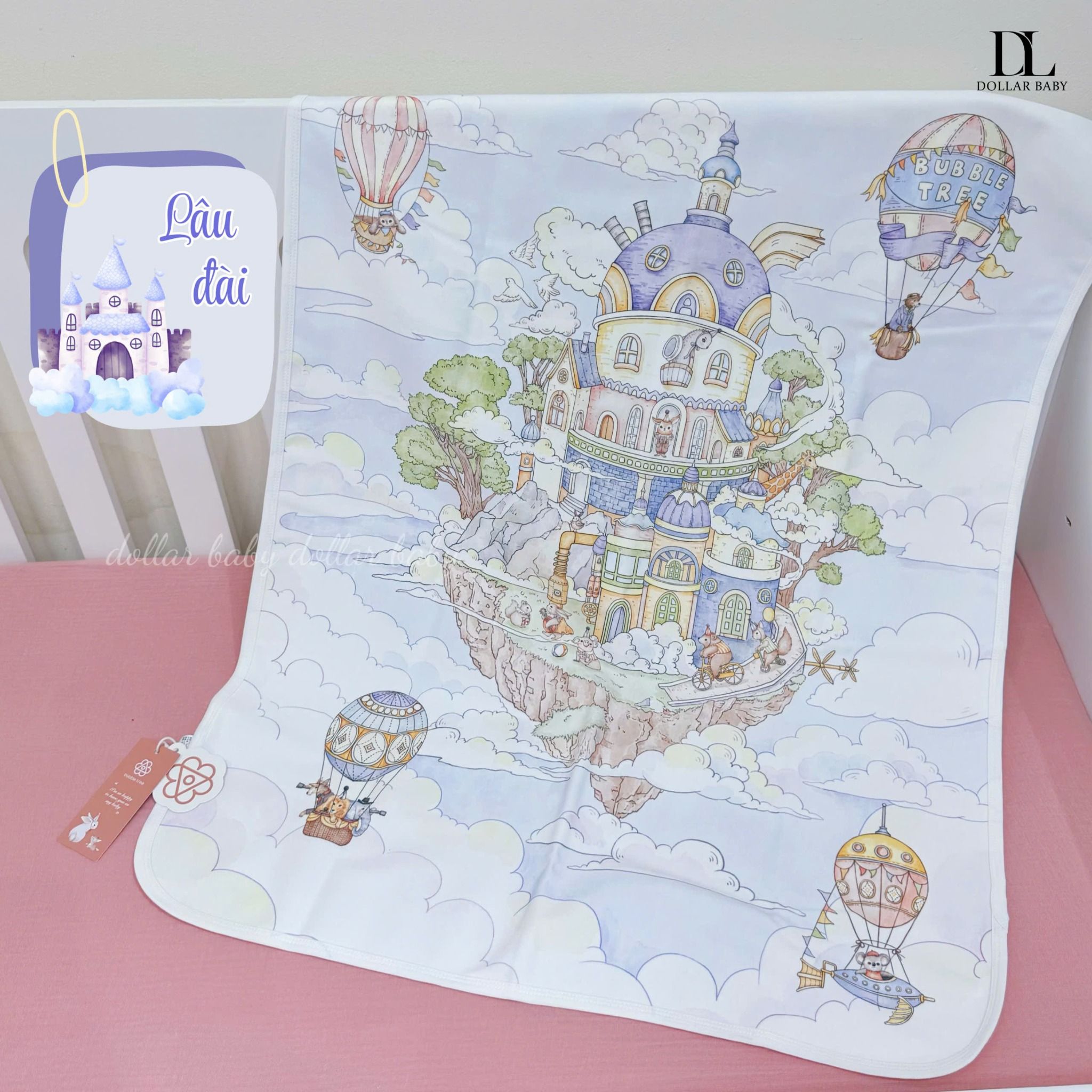  Thảm Nằm Chống Thấm 4 Lớp Classic Puure Cotton Bubble Tree - 70x90cm 