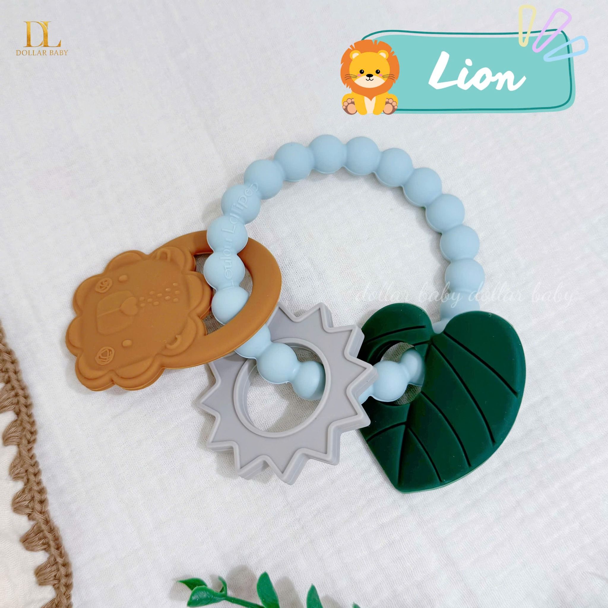  LouLou Lollipop - Vòng 3 Gặm Nướu Silicone Cho Bé 