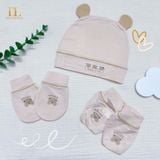  HRNEE- Set pk mũ bao tay chân Bamboo Mix Modal 