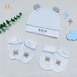  HRNEE- Set pk mũ bao tay chân Bamboo Mix Modal 