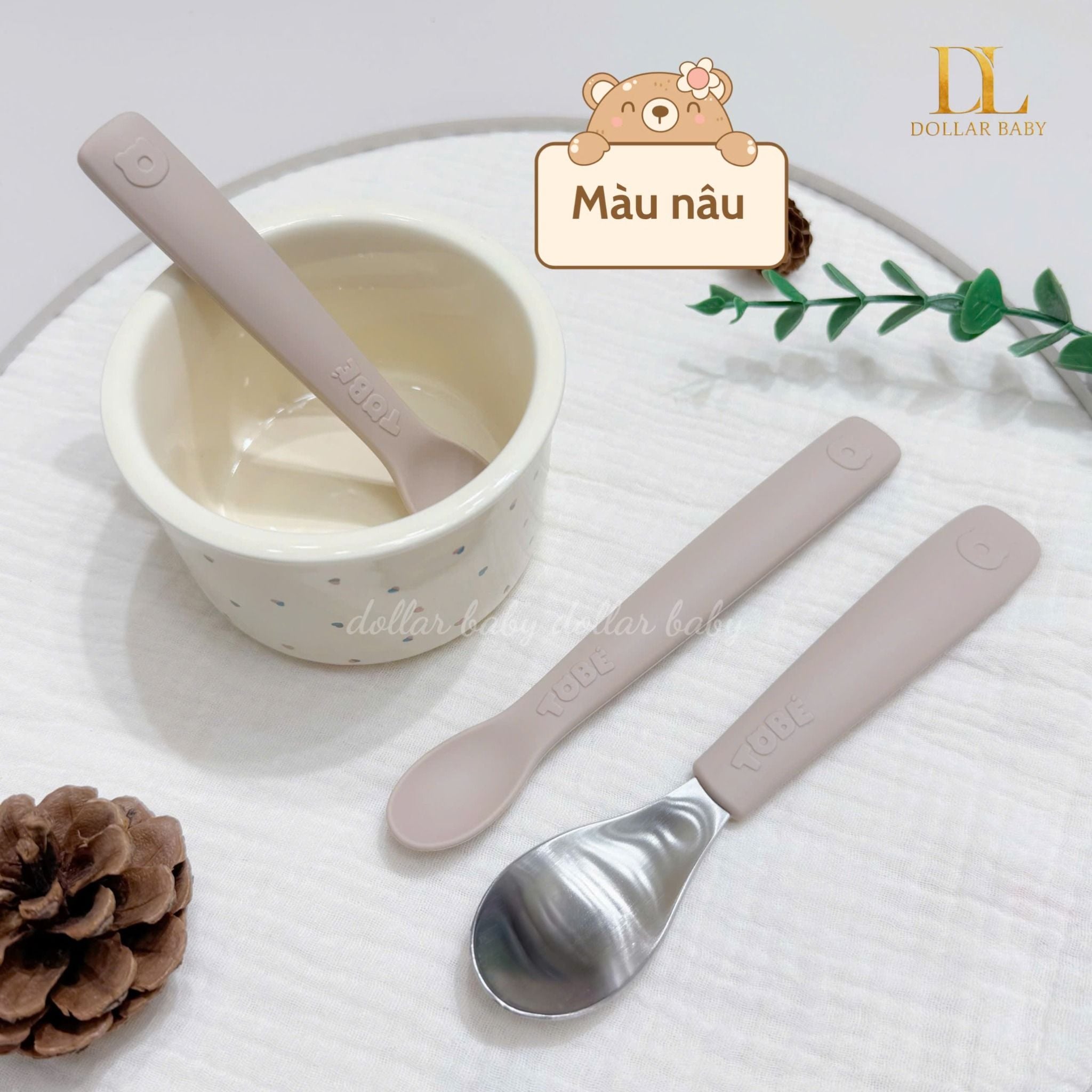  Bộ 3 Thìa Ăn Dặm Silicone Tobe MS 3211 