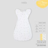  NOUS - Nhộng chũn trắng in họa tiết viền kẻ 