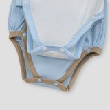  NOUS - Set 2 bodysuit cài lệch cộc tay màu xanh phối trắng 