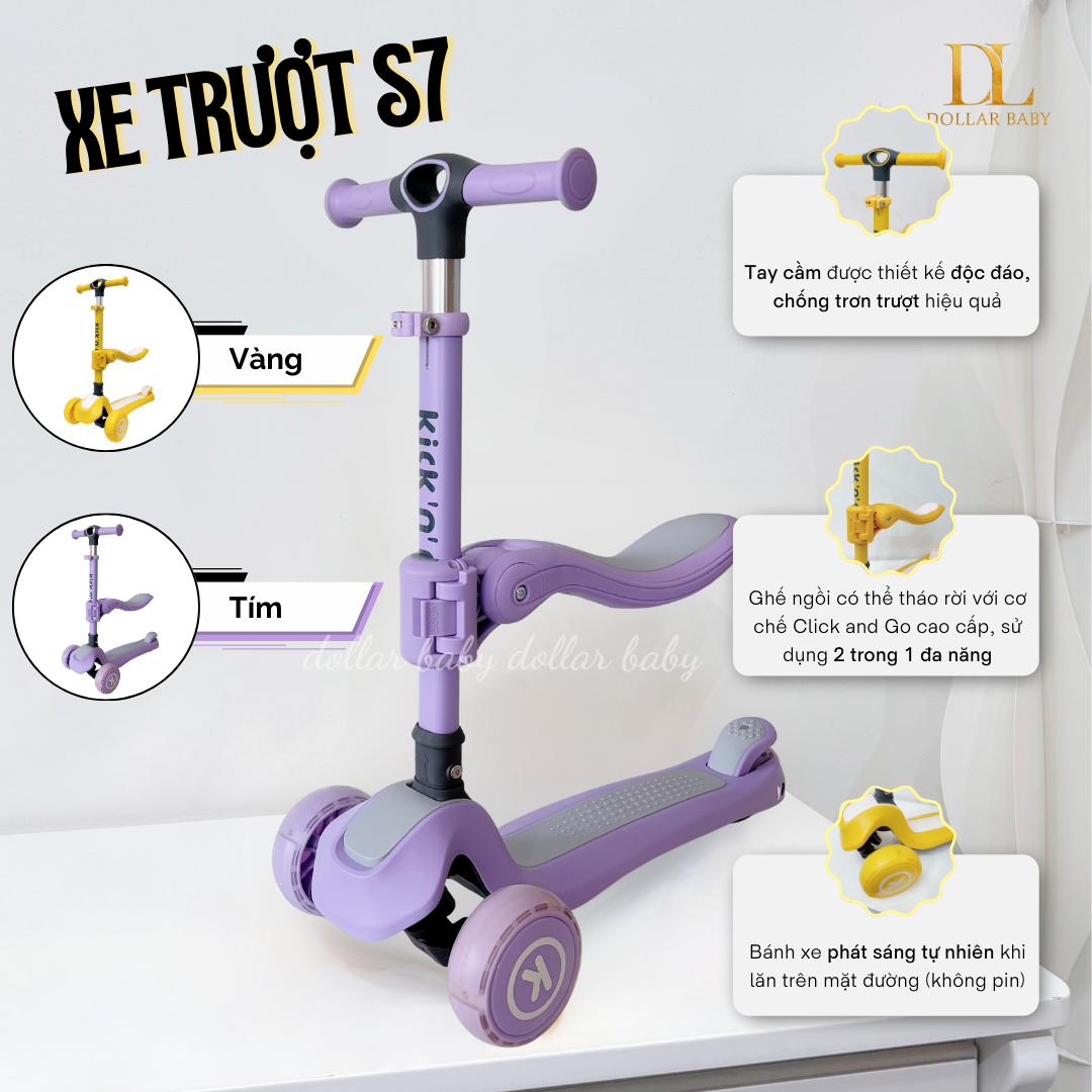  Kick 'n' roll - Xe Trượt S7 2 Trong 1 