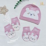  HRNEE - Set pk mũ bao tay chân Teddy 