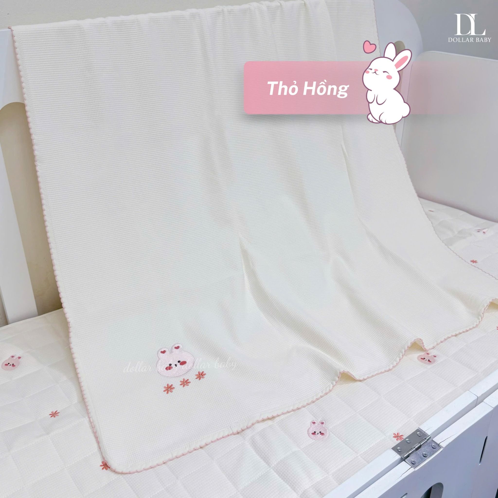 Chăn Thêu Vải Cotton Waffle Monona - MNN097 