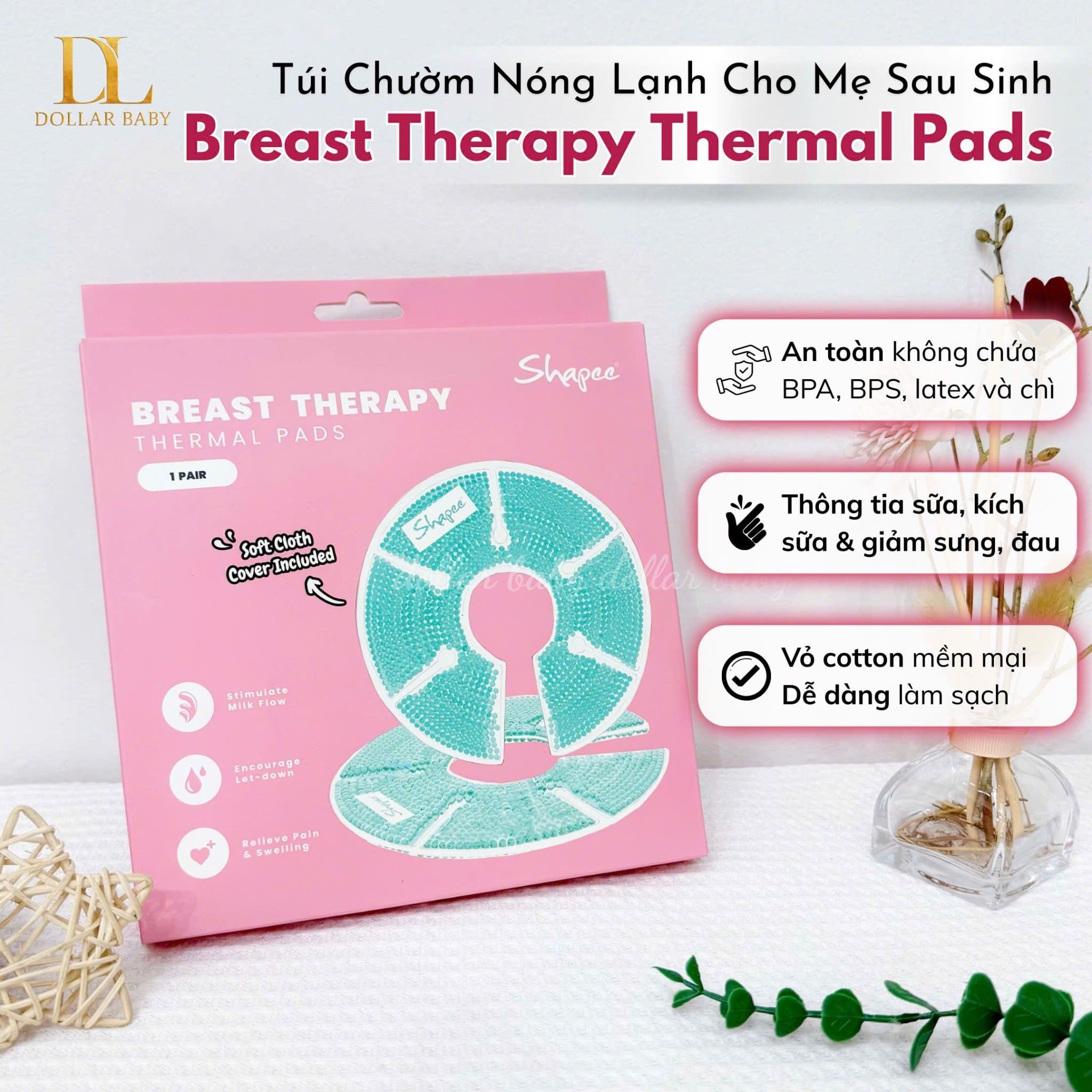  Shapee - Túi Chườm Nóng Lạnh Cho Mẹ Sau Sinh, Giúp Giảm Đau, Thông Tia Sữa, Kích Sữa 