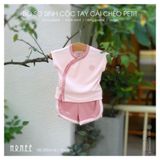  HRNEE - Bộ Sơ Sinh Cộc Tay Cài Chéo Petit 