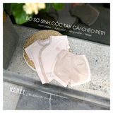  HRNEE - Bộ Sơ Sinh Cộc Tay Cài Chéo Petit 