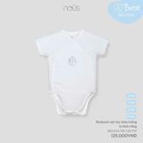  NOUS - Bodysuit cộc tay màu trắng in hình rồng 
